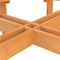 Gardenised Outdoor Round Picnic Table with Bench, 8-Person, Stained Wood QI003903.ST - alternate 6